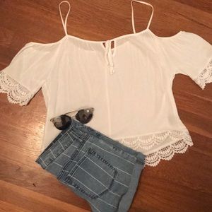 Lacey white blouse